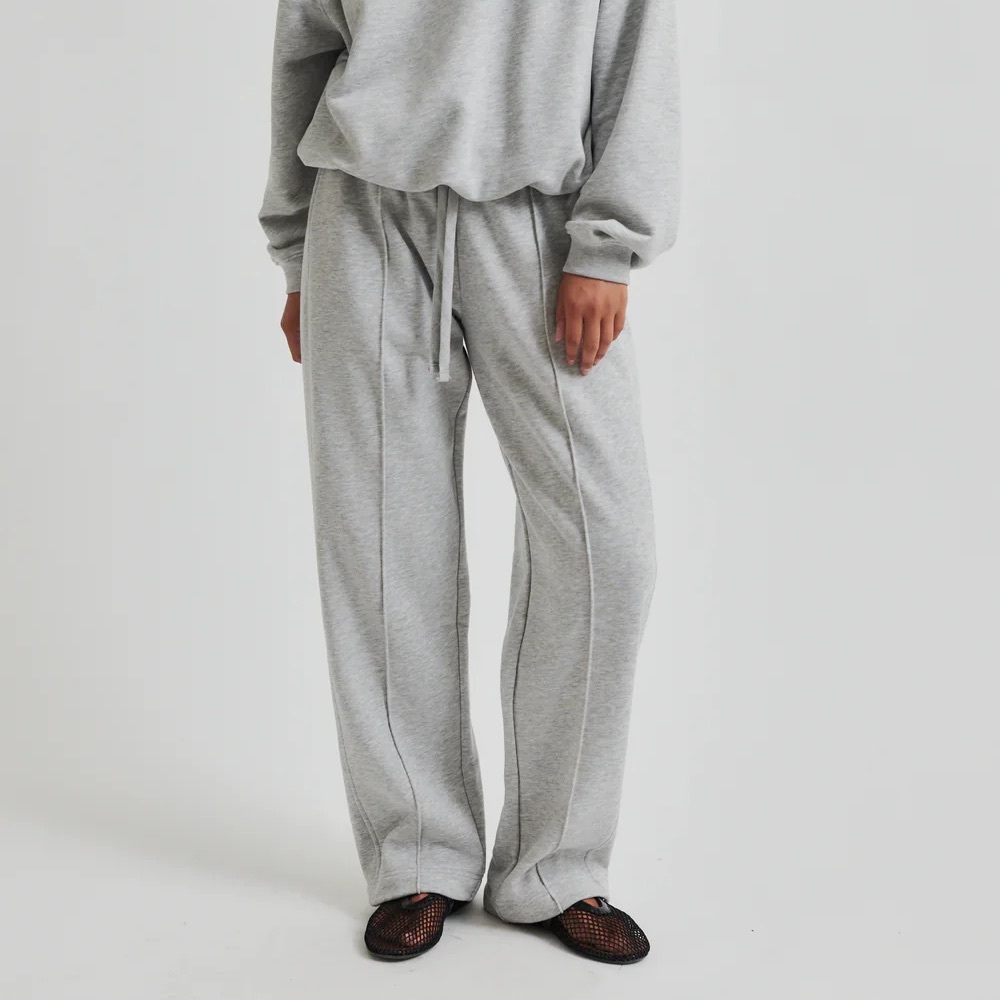 NWOT Second Female Abadell Sweatpants in grey melange size XS straight leg
